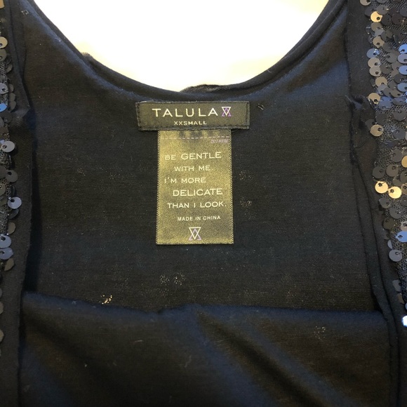 Talula Black Sequin Tank Top - Picture 2 of 2
